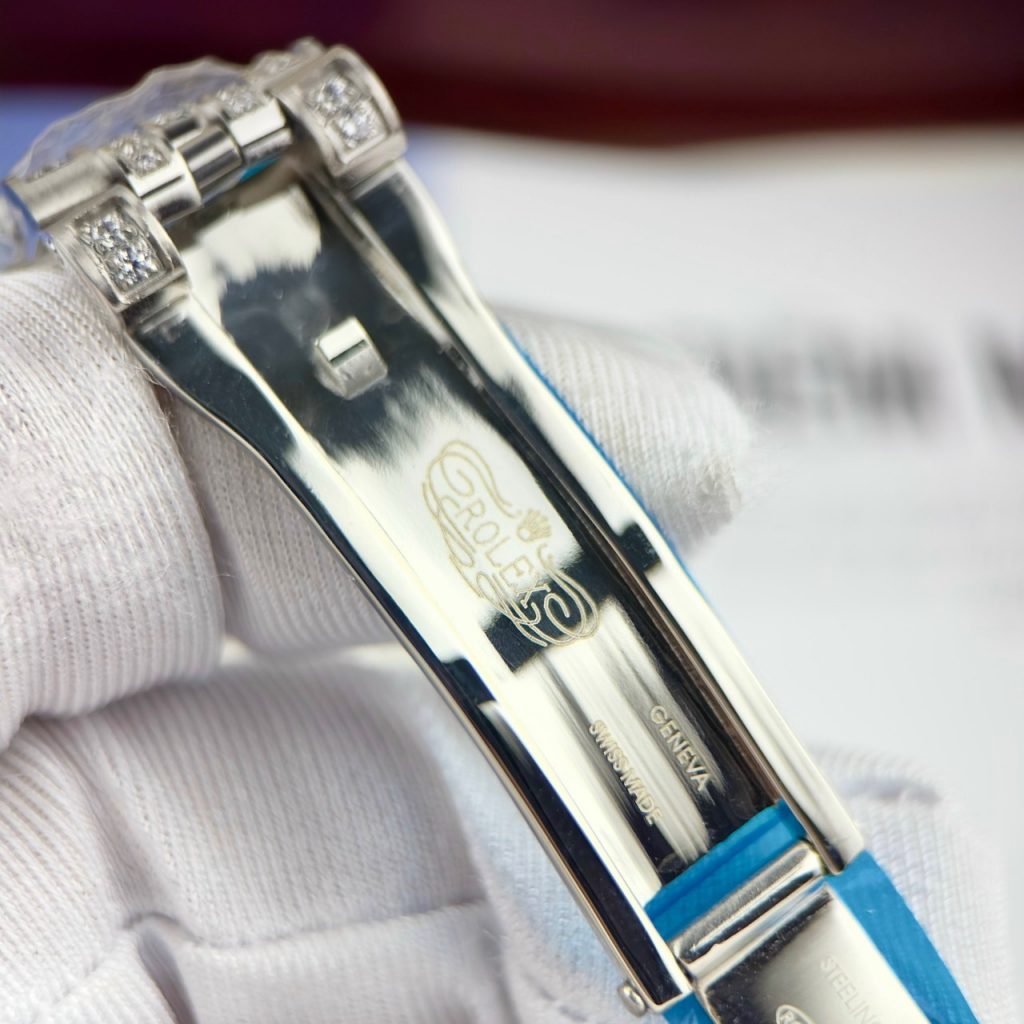 Đồng hồ Rolex DateJust nam đính full đá máy cơ Thụy Sỹ Super Fake 11 41mm (2)