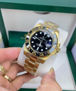 Đồng hồ Rolex GMT-Master ll màu vàng gold Super Fake 11 nam máy cơ Nhật 40mm (2)