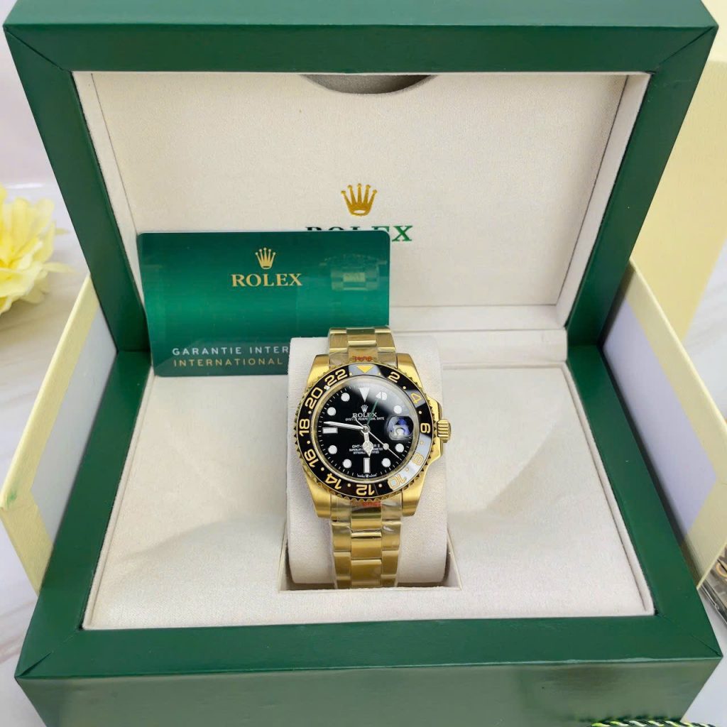 Đồng hồ Rolex GMT-Master ll màu vàng gold Super Fake 11 nam máy cơ Nhật 40mm (2)