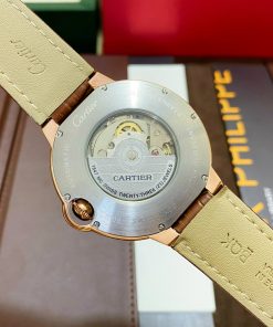 Đồng hồ Cartier Bleu De nam dây da máy cơ Nhật Fake 11 40mm