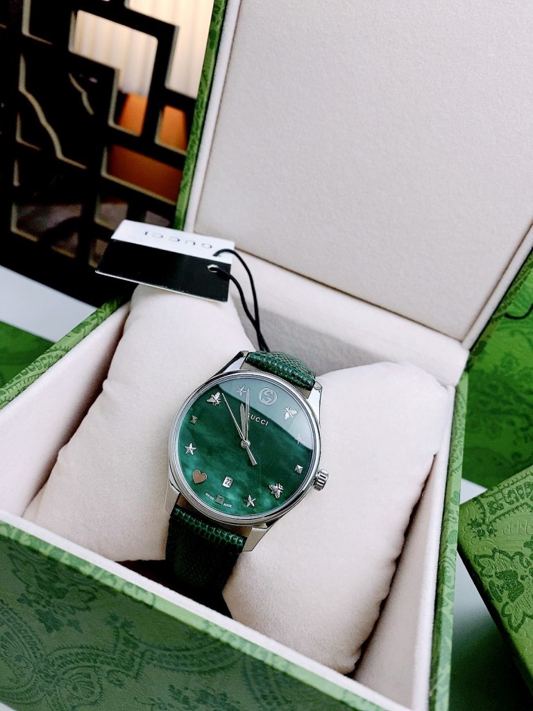 Đồng hồ Gucci Ladies YA1264049 G-TimeLess màu xanh 35mm