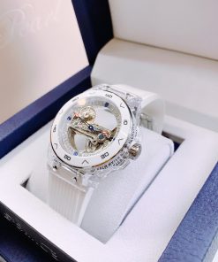 Đồng hồ Hanboro chính hãng màu trắng máy cơ automatic Nhật 43mm (2)