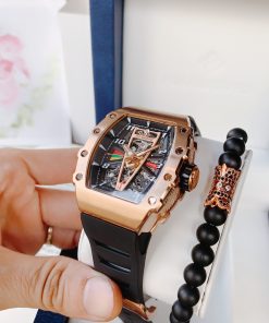 Đồng hồ Hanboro chính hãng nam màu rose gold 43mm (2)