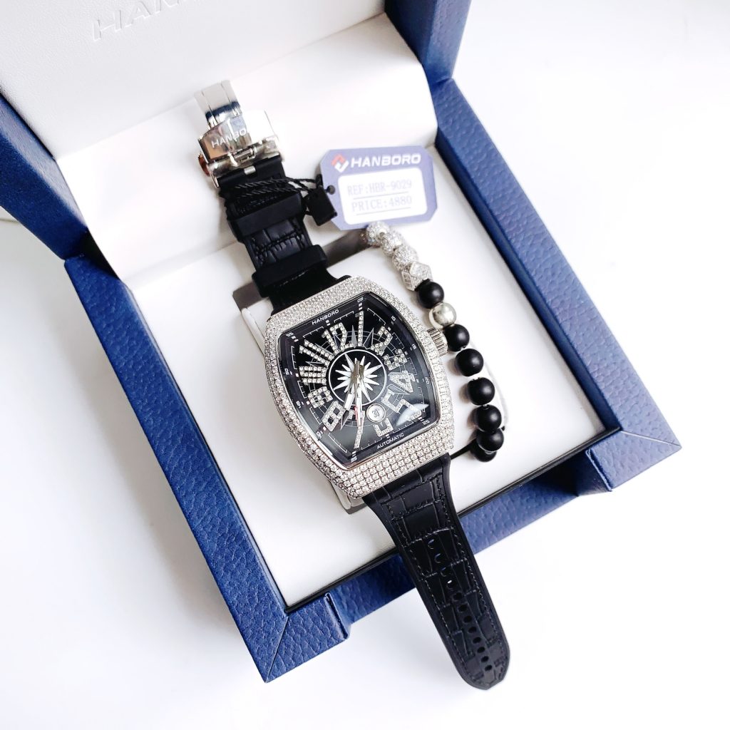 Đồng hồ Hanboro chính hãng nam máy cơ automatic Nhật 45x54mm (2)