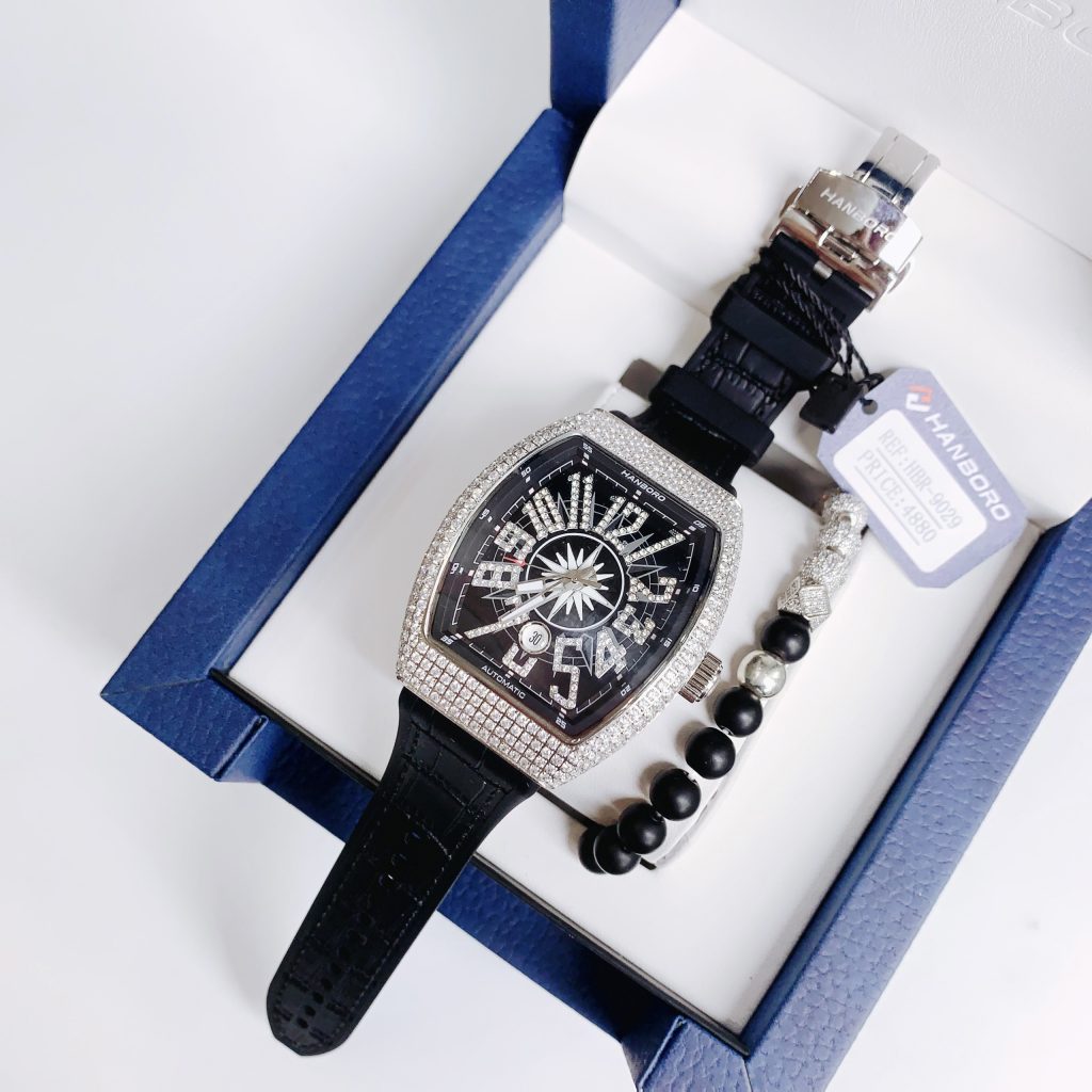 Đồng hồ Hanboro chính hãng nam máy cơ automatic Nhật 45x54mm (2)