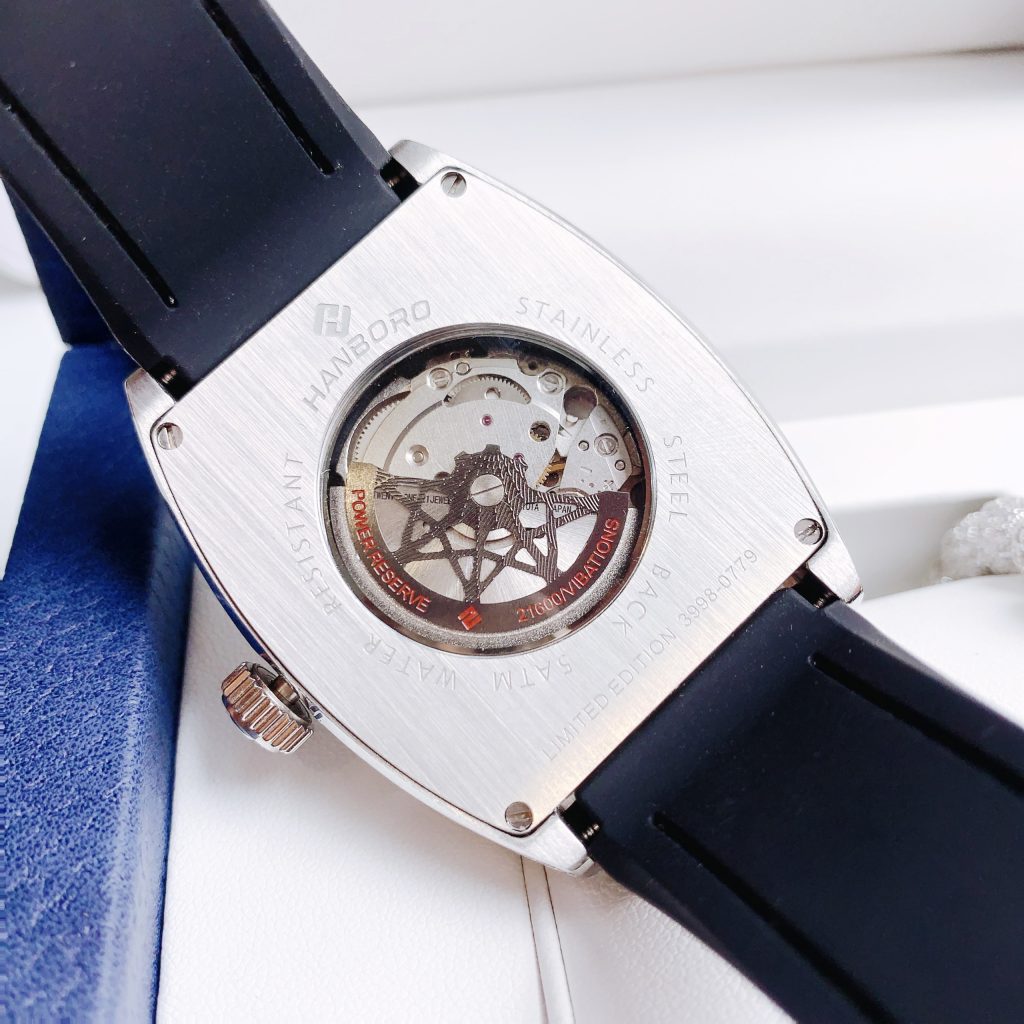 Đồng hồ Hanboro chính hãng nam máy cơ automatic Nhật 45x54mm (2)