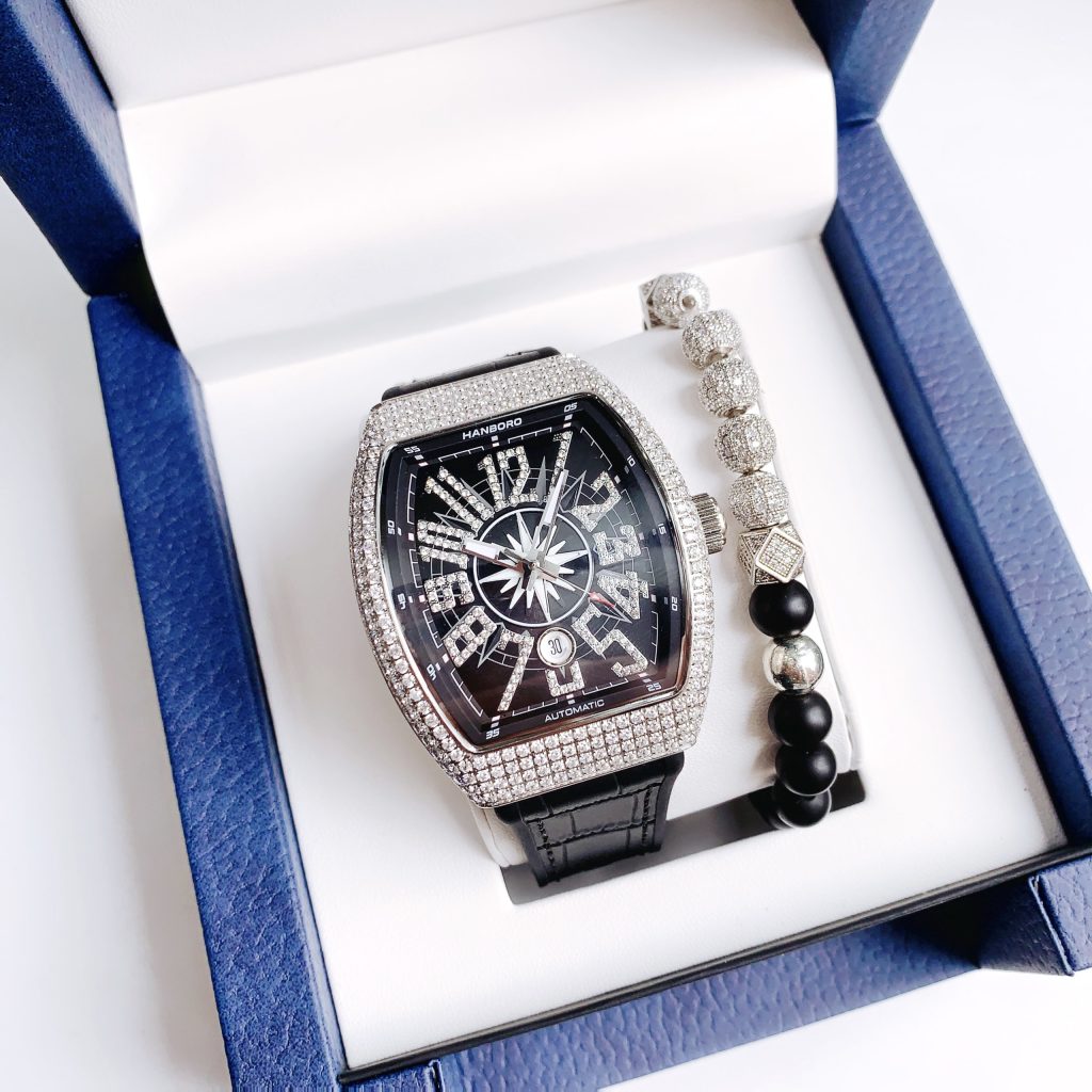 Đồng hồ Hanboro chính hãng nam máy cơ automatic Nhật 45x54mm (2)