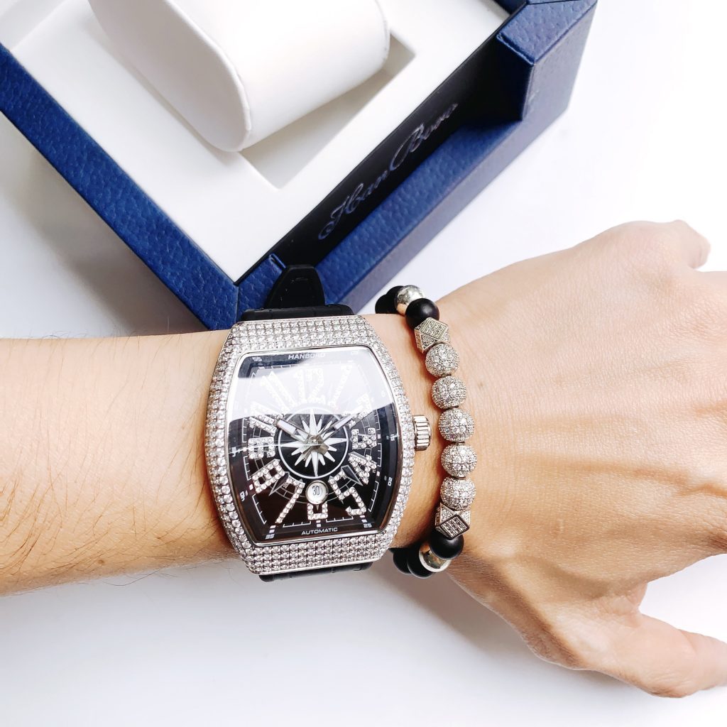 Đồng hồ Hanboro chính hãng nam máy cơ automatic Nhật 45x54mm (2)