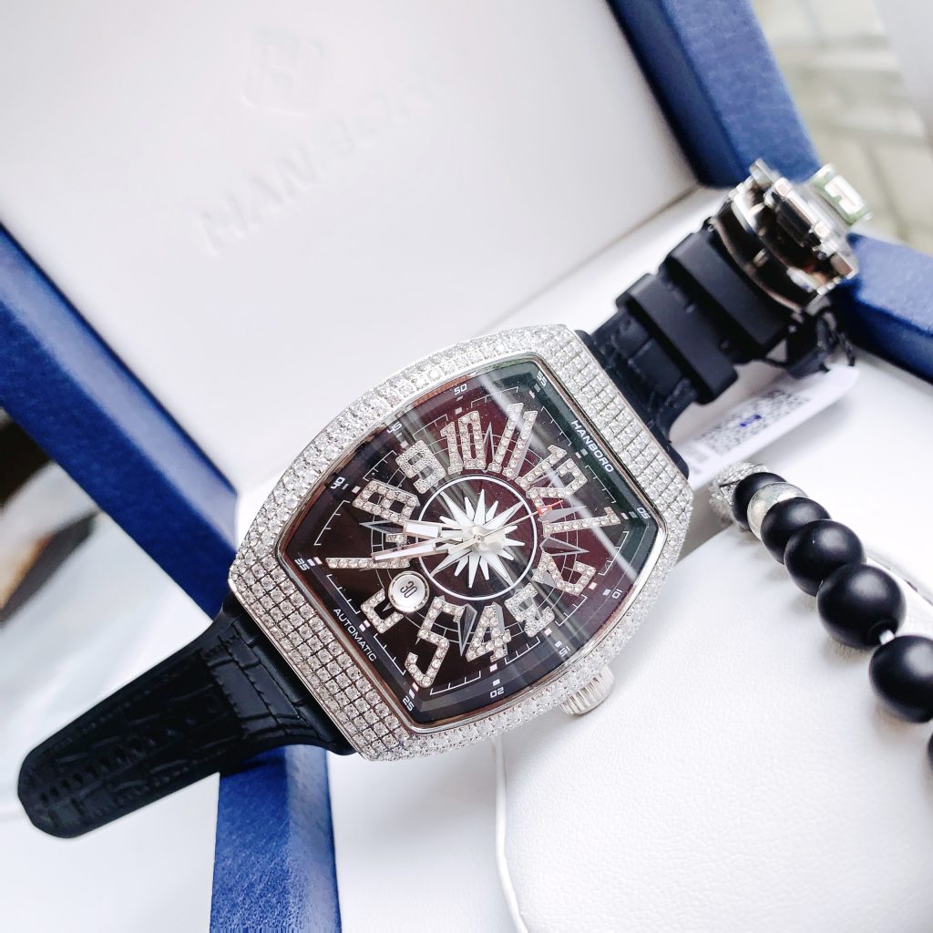 Đồng hồ Hanboro chính hãng nam máy cơ automatic Nhật 45x54mm (2)