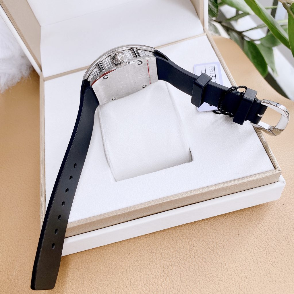 Đồng hồ Hanboro nữ chính hãng dây cao su màu đen by Huboler 36mm