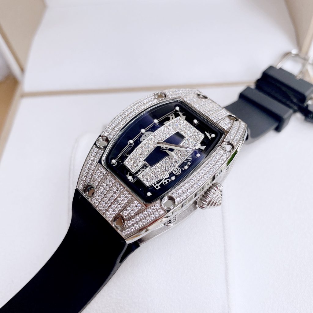 Đồng hồ Hanboro nữ chính hãng dây cao su màu đen by Huboler 36mm