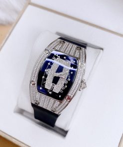 Đồng hồ Hanboro nữ chính hãng dây cao su màu đen by Huboler 36mm