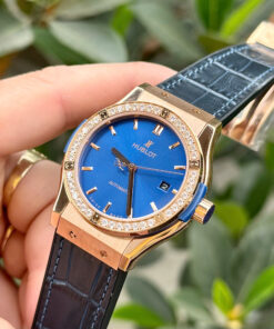 Đồng hồ Hublot nam siêu cấp ZF Nhật king gold đính đá Super Fake 1:1 42mm - DWatch