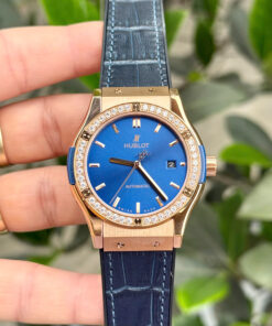 Đồng hồ Hublot nam siêu cấp ZF Nhật king gold đính đá Super Fake 1:1 42mm - DWatch