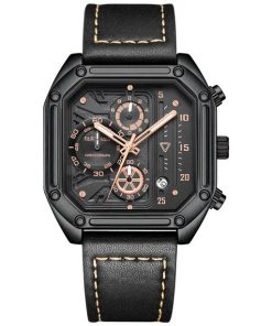 Đồng hồ Mark Fairwhale 5570 chính hãng nam mặt vuông 41mm (2)