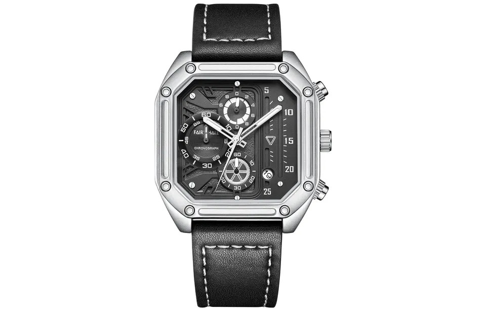 Đồng hồ Mark Fairwhale 5570 chính hãng nam mặt vuông 41mm (2)