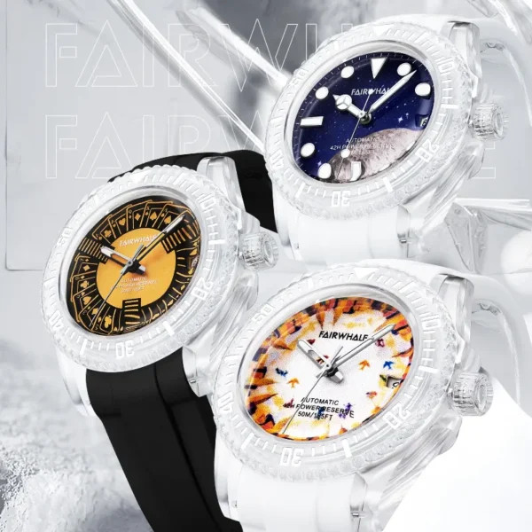 Đồng hồ Mark Fairwhale 6160 chính hãng dây cao su 40mm (2)