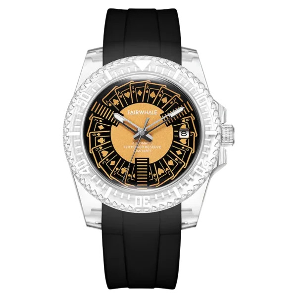 Đồng hồ Mark Fairwhale 6160 chính hãng dây cao su 40mm (2)