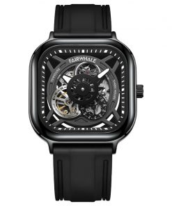 Đồng hồ Mark Fairwhale 6570 nam chính hãng mặt vuông 42mm (2)