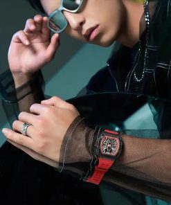 Đồng hồ Mark Fairwhale 6640 chính hãng nam cọc số da quang 44mm (2)