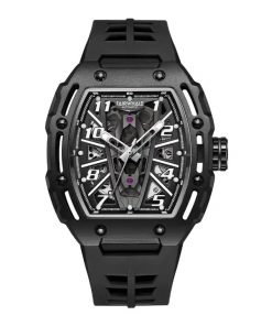 Đồng hồ Mark Fairwhale 6640 chính hãng nam cọc số da quang 44mm (2)