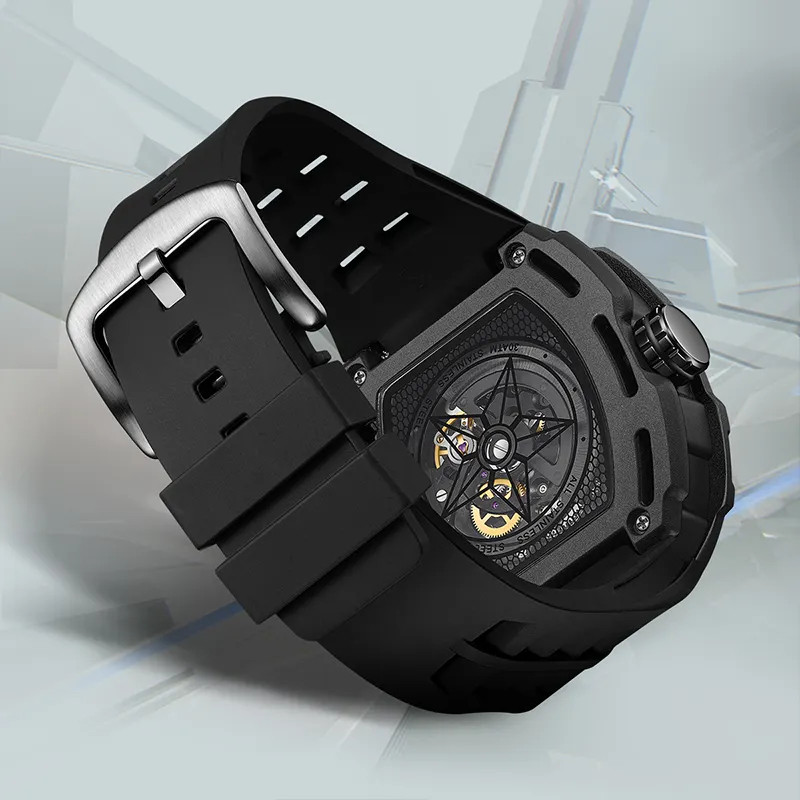 Đồng hồ Mark Fairwhale 6650 chính hãng nam dáng tonneau 44mm (2)