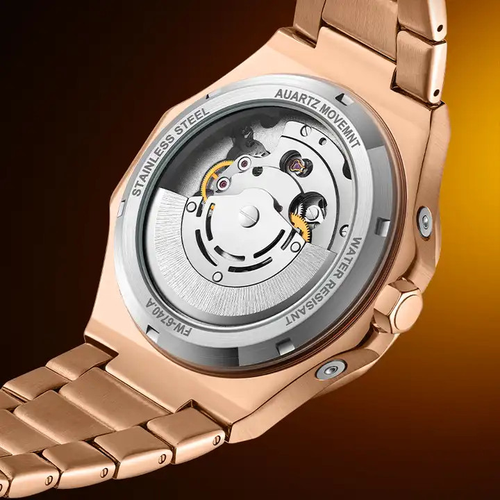 Đồng hồ Mark Fairwhale 6740 nam máy lộ cơ Automatic chính hãng 46mm (2)