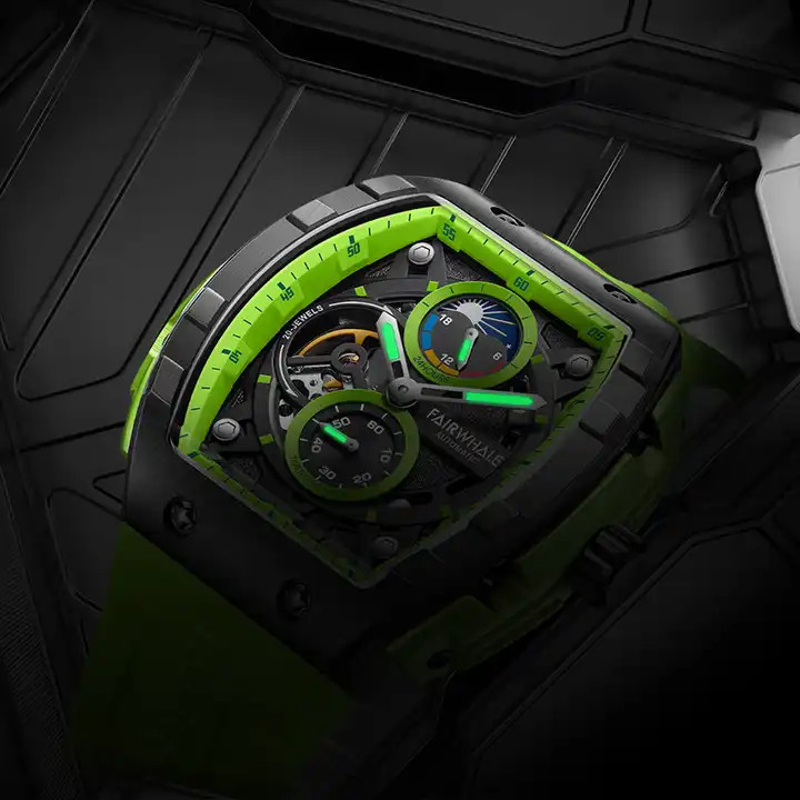 Đồng hồ Mark Fairwhale chính hãng 6670 dáng thùng rượu 47mm (2)