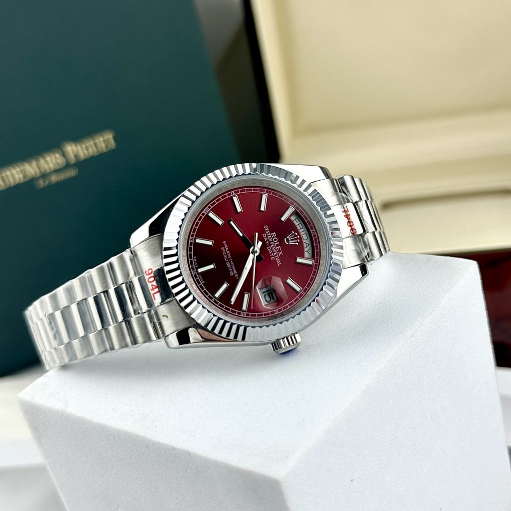 Đồng hồ Rolex Day-Date nam máy cơ Nhật cọc số dạ quang Fake 1:1 40mm