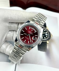 Đồng hồ Rolex Day-Date nam máy cơ Nhật cọc số dạ quang Fake 1:1 40mm