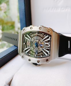 Đồng hồ chính hãng Hanboro nam cọc số da quang 40x48mm (2)