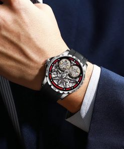 Đồng hồ chính hãng Mark Fairwhale 6210 nam máy lộ cơ Automatic 44mm (2)