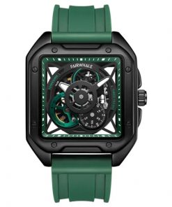 Đồng hồ chính hãng Mark Fairwhale 6320 nam dây cao su lộ cơ 42mm