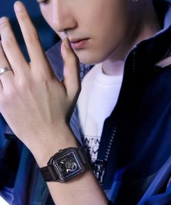 Đồng hồ chính hãng Mark Fairwhale 6320 nam dây cao su lộ cơ 42mm