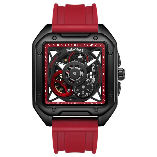 Đồng hồ chính hãng Mark Fairwhale 6320 nam dây cao su lộ cơ 42mm