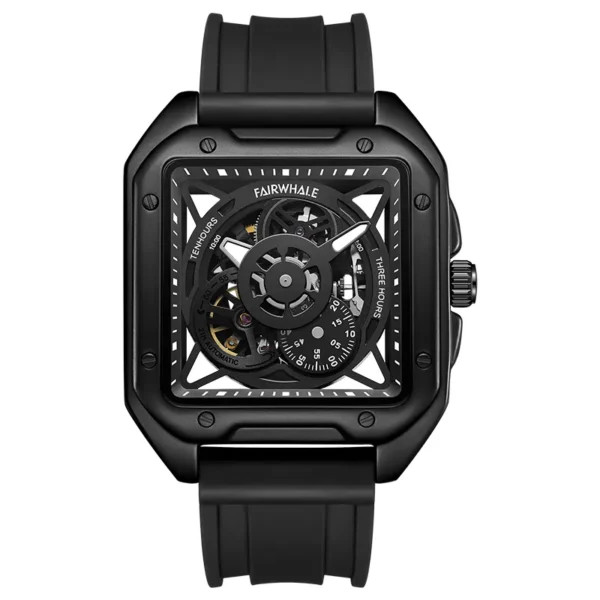 Đồng hồ chính hãng Mark Fairwhale 6320 nam dây cao su lộ cơ 42mm