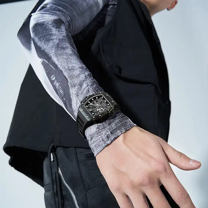 Đồng hồ chính hãng Mark Fairwhale 6810 nam vỏ acrylic 43mm (2)