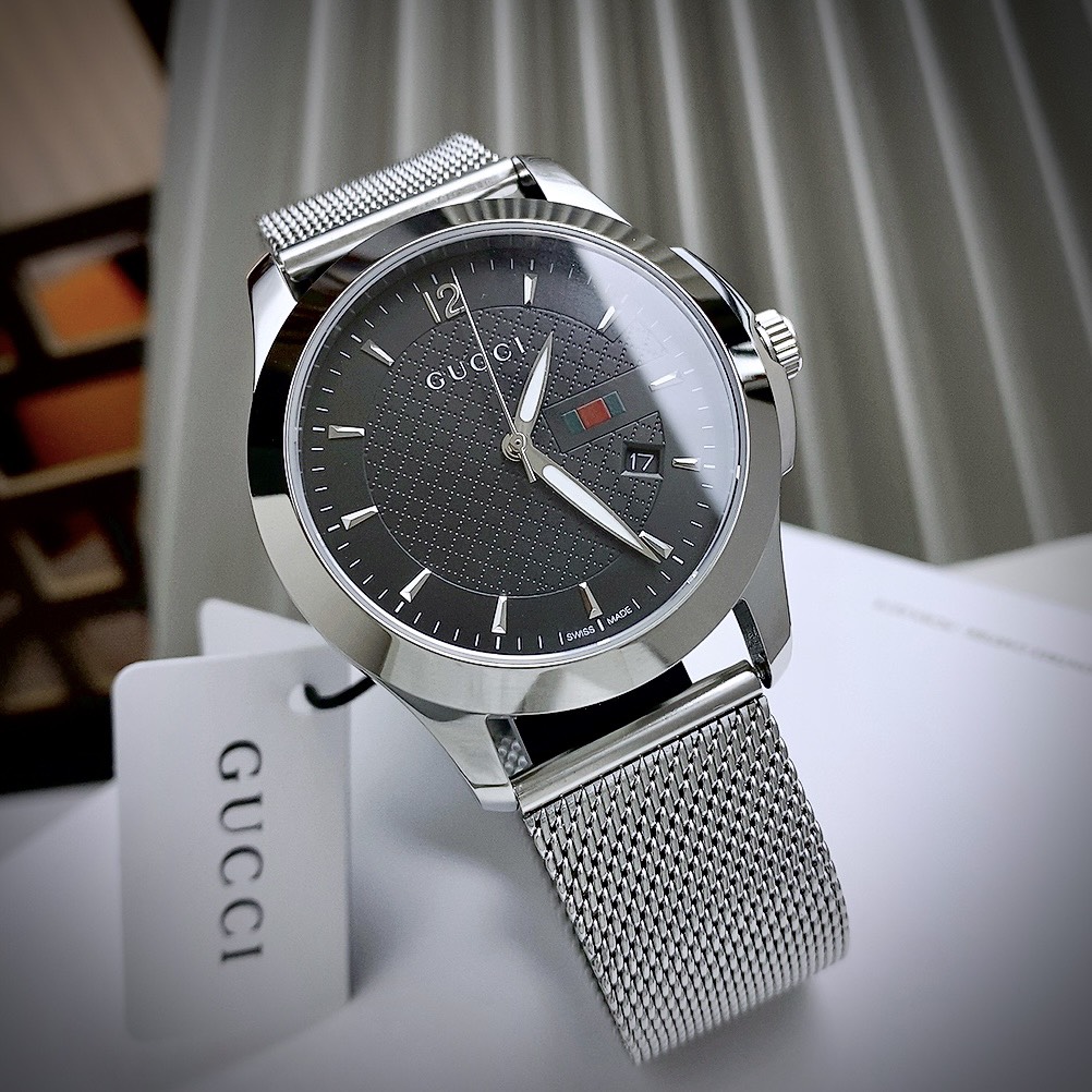 Đồng hồ nam Gucci like auth dây kim loại 40mm