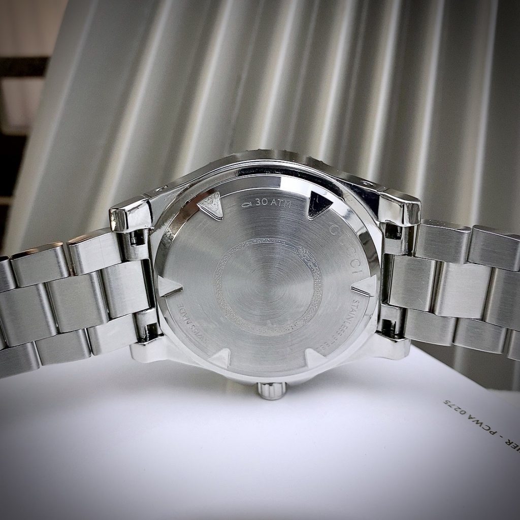 Đồng hồ nam like auth Gucci YA 136353 dây kim loại 40mm