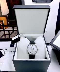 Đồng hồ nữ Gucci Ladies YA1264049 like auth mặt trắng dây da 35mm