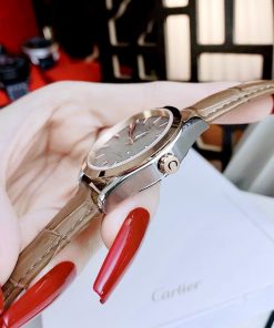 Đồng hồ nữ Omega Seamaster Aqua Terra day da mặt xám 34mm