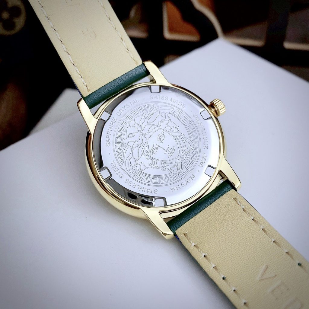 Đồng hồ nữ Versace Tribute like auth mặt xanh máy pin thụy 36mm