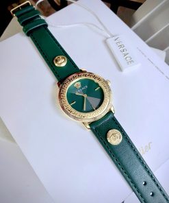 Đồng hồ nữ Versace Tribute like auth mặt xanh máy pin thụy 36mm
