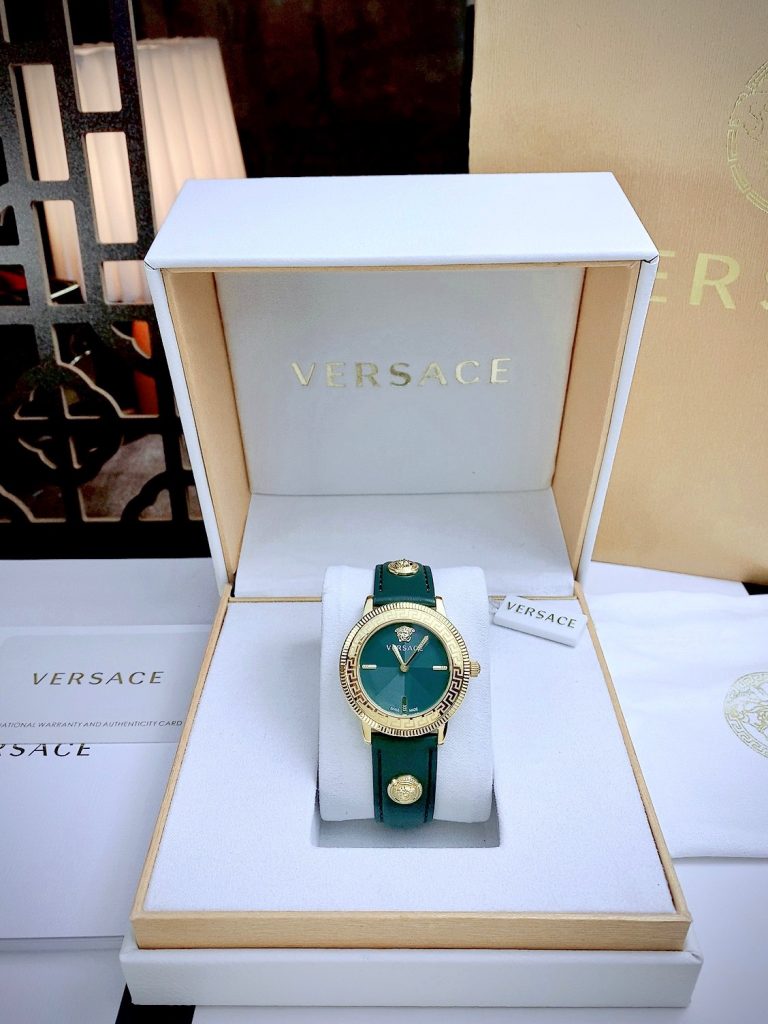 Đồng hồ nữ Versace Tribute like auth mặt xanh máy pin thụy 36mm