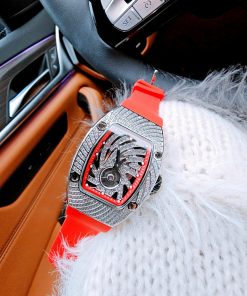 Đồng hồ nữ chính hãng Hanboro đính đá mặt lốc xoáy 36mm (5)