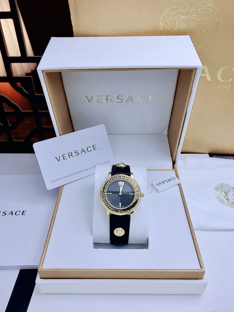 Đồng hồ nữ màu đen Versace Tribute like auth máy pin thụy sỹ 36mm