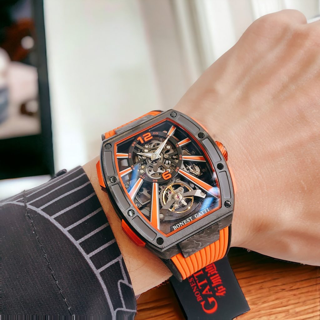 Đồng hồ Bonest Gatti BG9950 vân carbon chính hãng nam