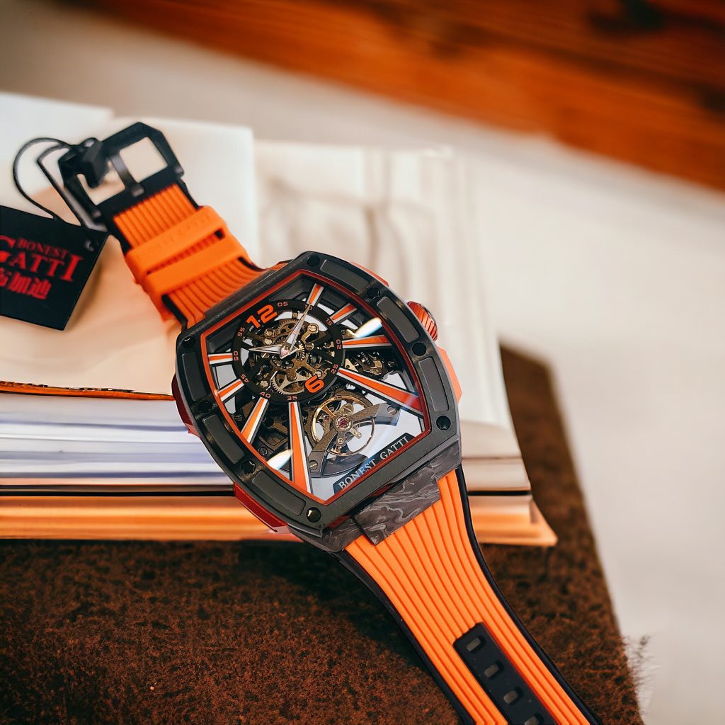 Đồng hồ Bonest Gatti BG9950 vân carbon chính hãng nam