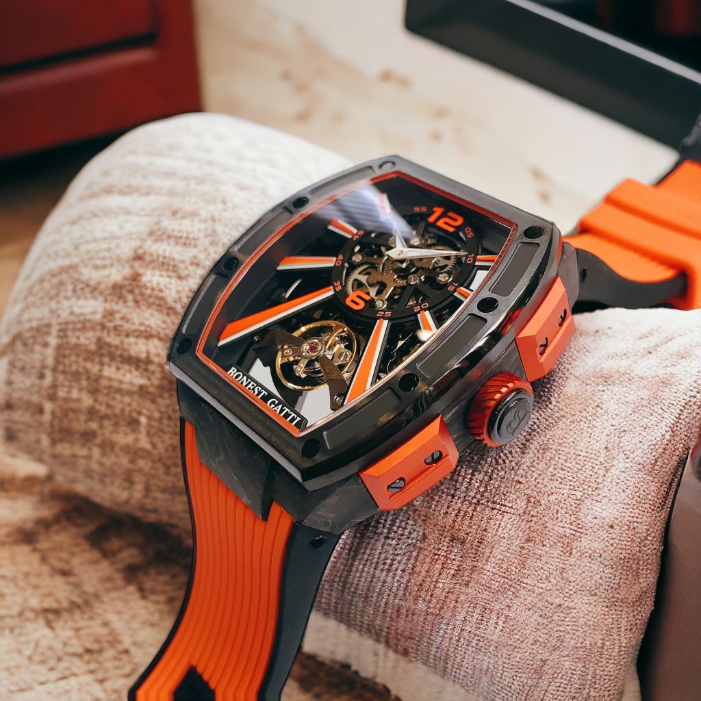 Đồng hồ Bonest Gatti BG9950 vân carbon chính hãng nam