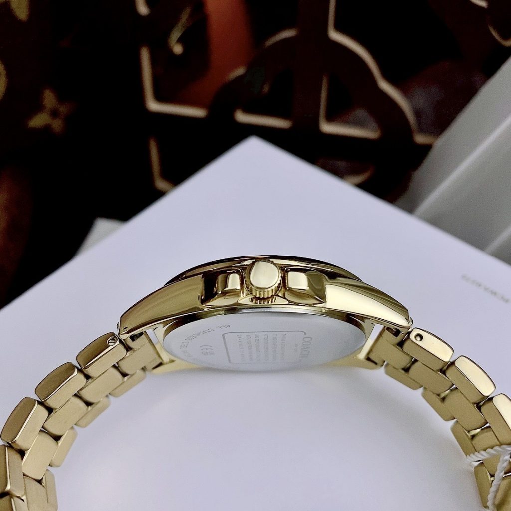 Đồng hồ Coach nữ dây kim loại Coach New York phiên bản cánh hoa 37mm